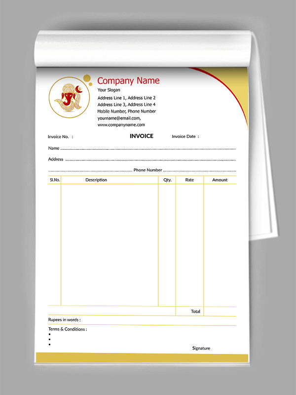 Bill Book Printing